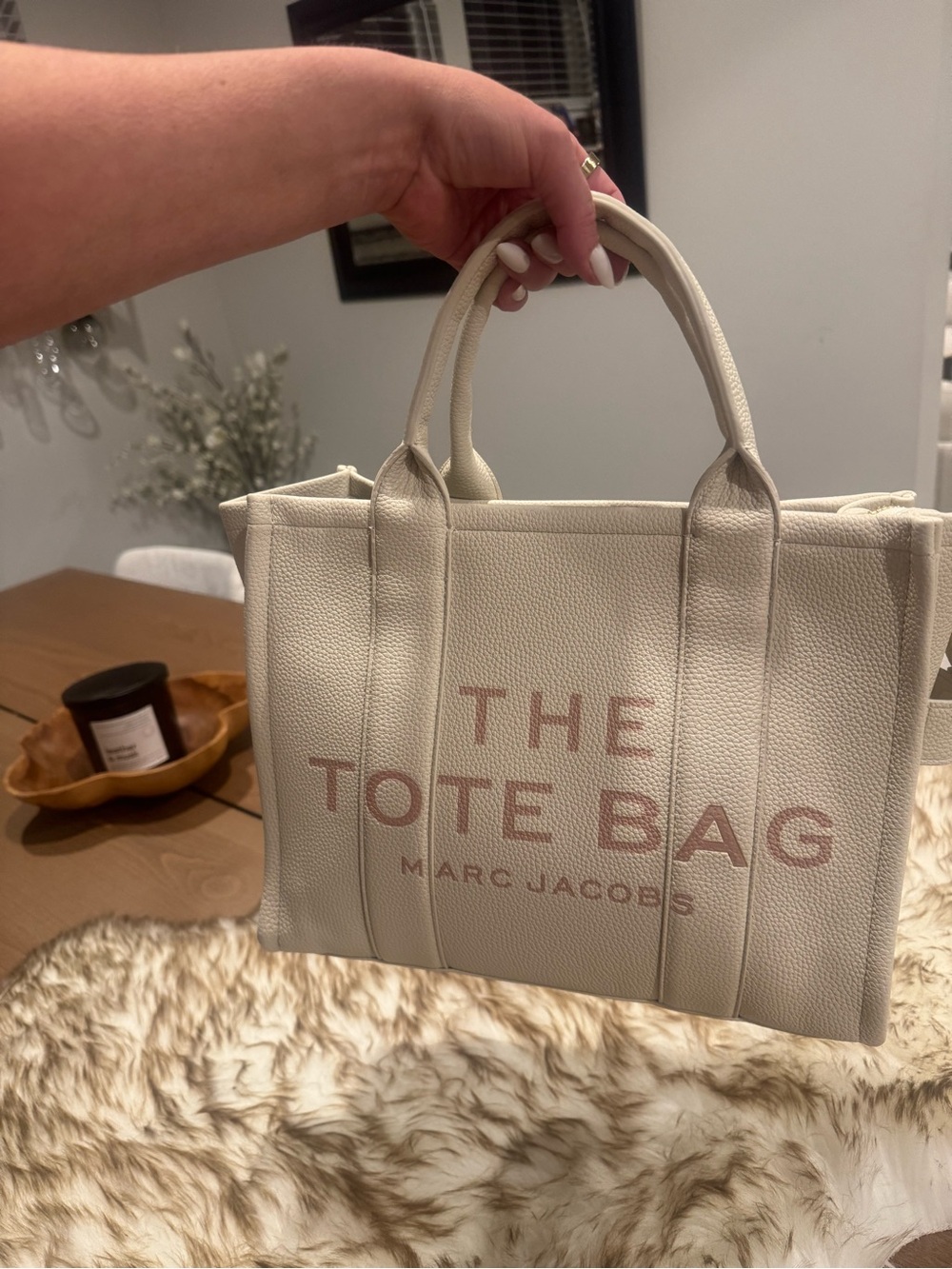 Designer inspired GENUINE LEATHER Tote Bag